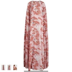 Pink Long Sleeve Bateau Gown for Weddings